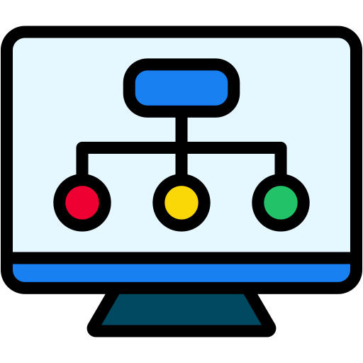 conexión de red Generic Outline Color icono