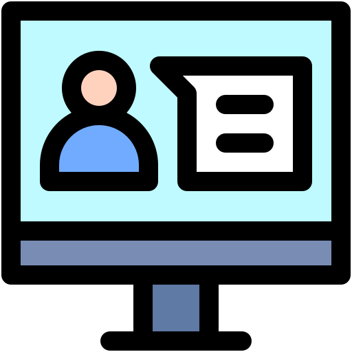 Video Conference Generic Outline Color icon