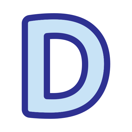 Буква d Generic Blue иконка