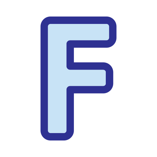 litera f Generic Blue ikona