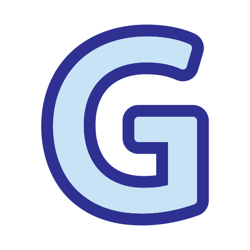 buchstabe g Generic Blue icon