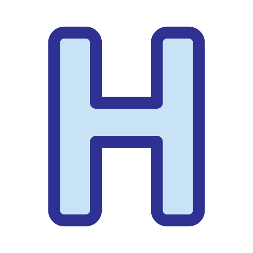 brief h Generic Blue icoon