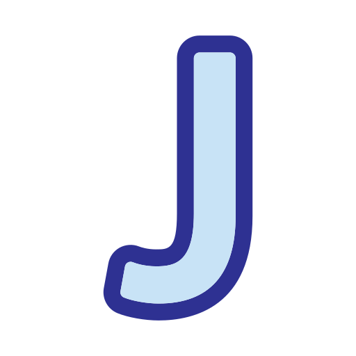 문자 j Generic Blue icon