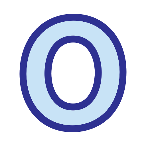 lettera o Generic Blue icona