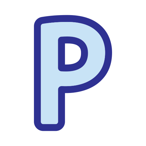 文字p Generic Blue icon