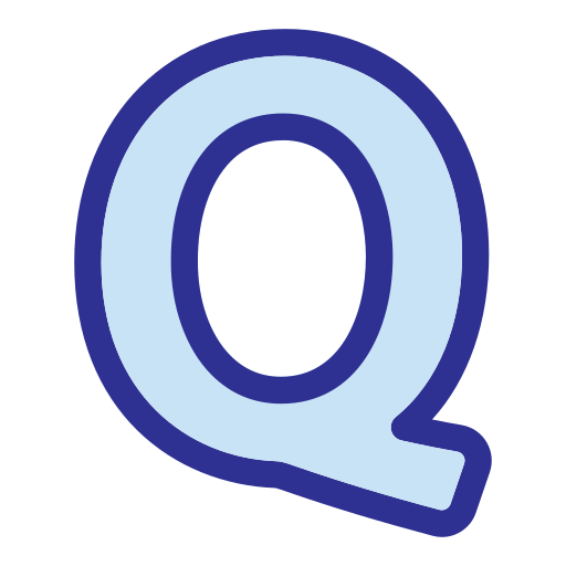 letter q Generic Blue icoon