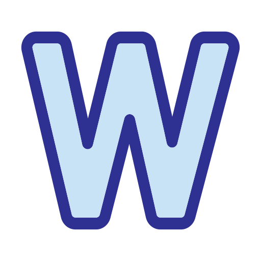 Letter W Generic Blue icon