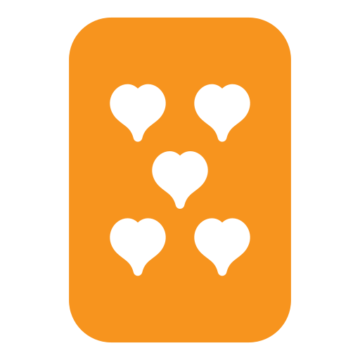 vijf harten Generic Flat icoon