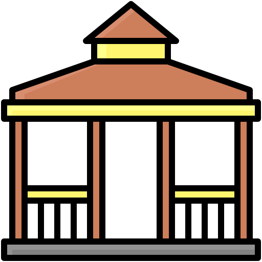 gazebo Generic Outline Color icona