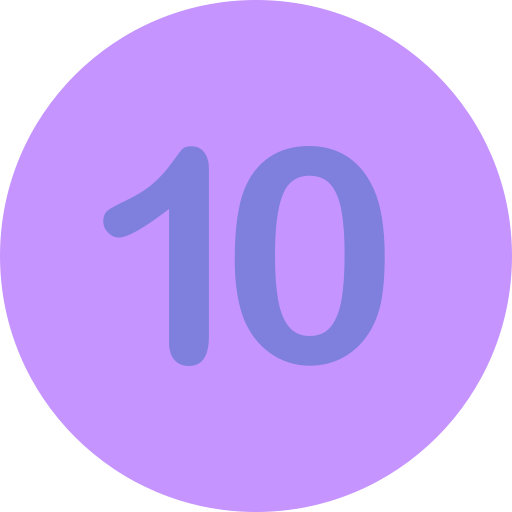 número 10 Generic Flat Ícone