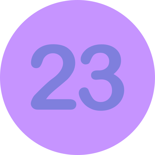 Число 23 Generic Flat иконка