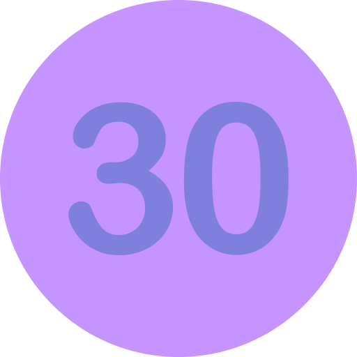numer 30 Generic Flat ikona