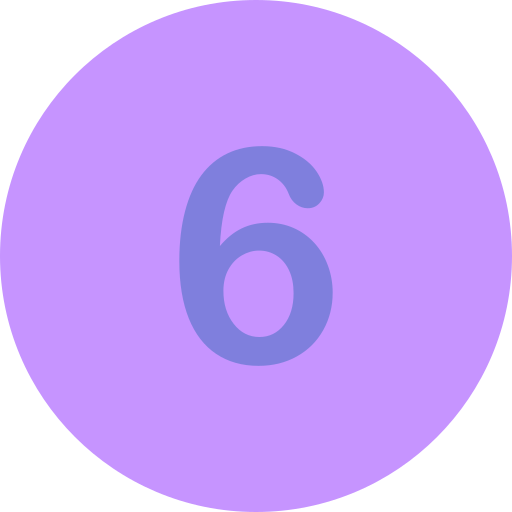 número 6 Generic Flat Ícone