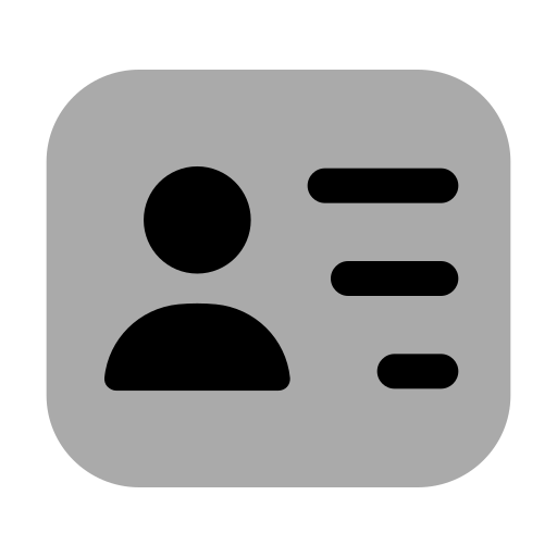 id-kaart Generic Grey icoon