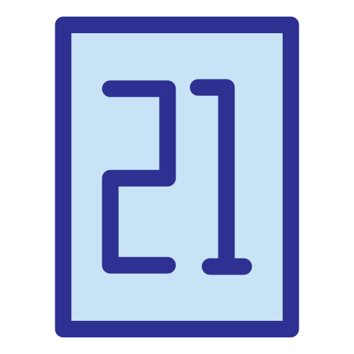 이십 일 Generic Blue icon