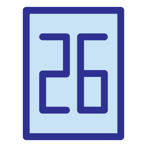 이십 육 Generic Blue icon