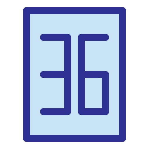 서른 여섯 Generic Blue icon