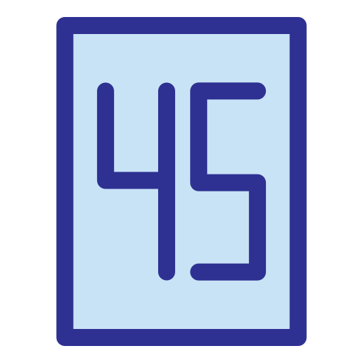 cuarenta y cinco Generic Blue icono