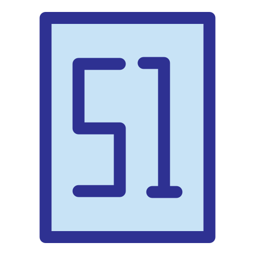 Fifty one Generic Blue icon
