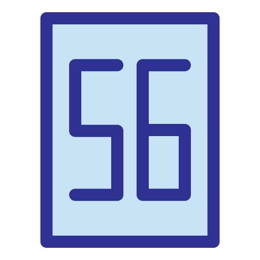 sechsundfünfzig Generic Blue icon