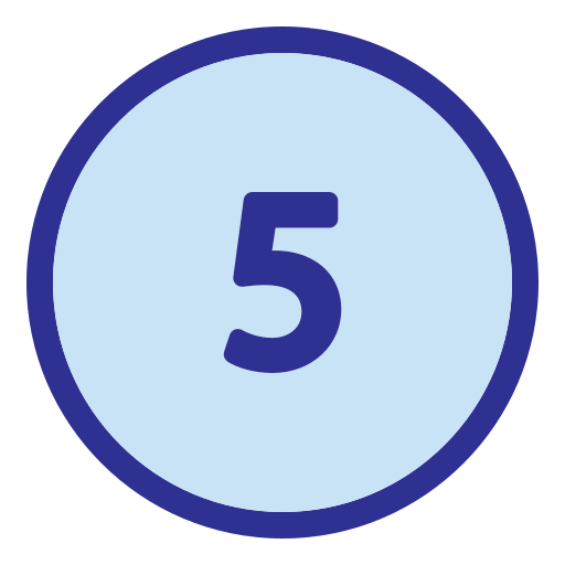 cinque Generic Blue icona