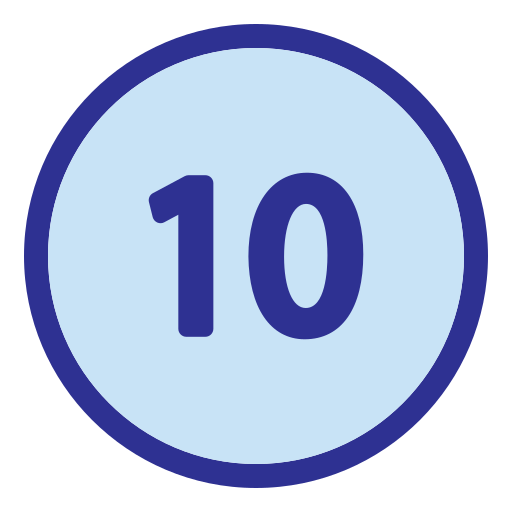 dziesięć Generic Blue ikona