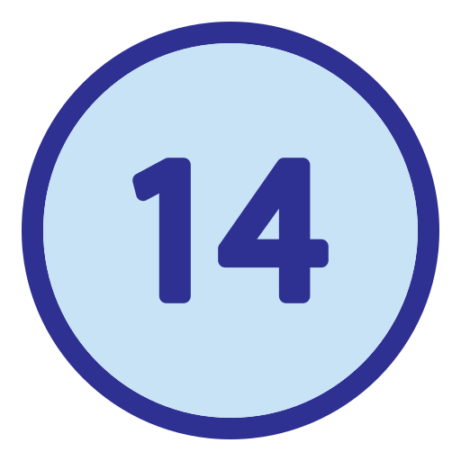 czternaście Generic Blue ikona