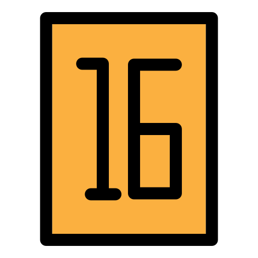 열여섯 Generic Outline Color icon