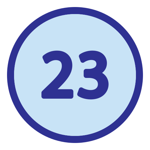 dwadzieścia trzy Generic Blue ikona
