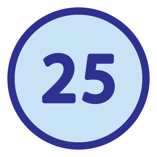 fünfundzwanzig Generic Blue icon