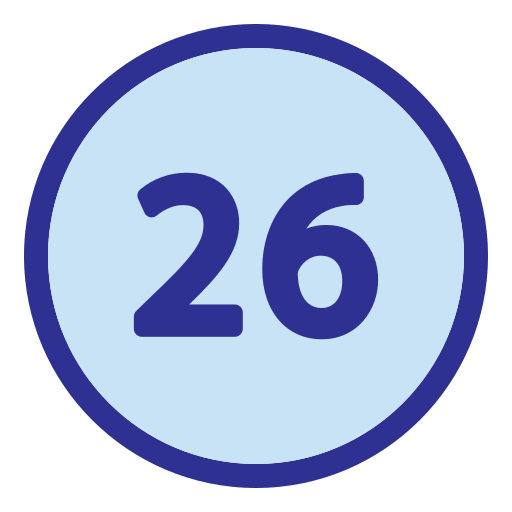 이십 육 Generic Blue icon