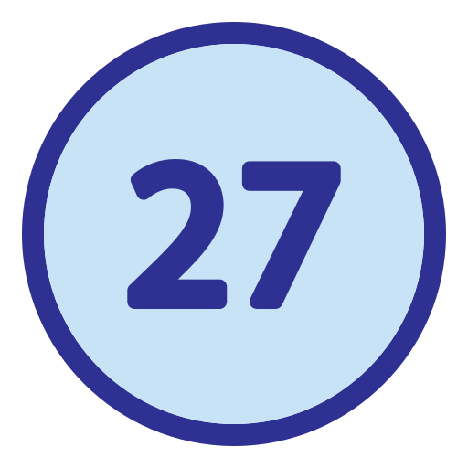 dwadzieścia siedem Generic Blue ikona