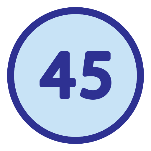 Forty five Generic Blue icon