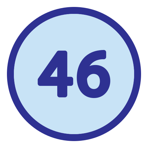 czterdzieści sześć Generic Blue ikona