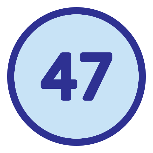cuarenta y siete Generic Blue icono