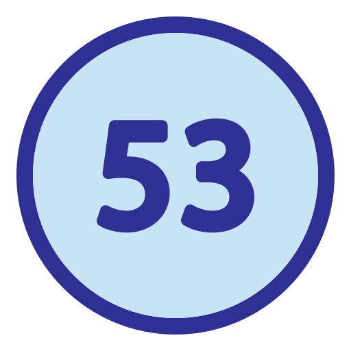 pięćdziesiąt trzy Generic Blue ikona