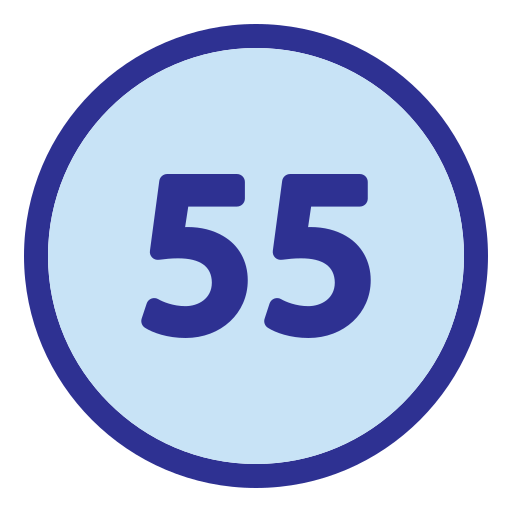 fünfundfünfzig Generic Blue icon