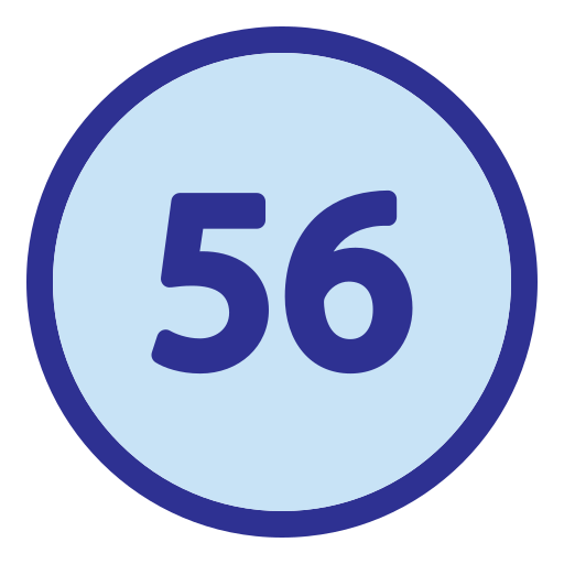pięćdziesiąt sześć Generic Blue ikona