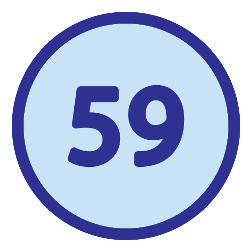 pięćdziesiąt dziewięć Generic Blue ikona