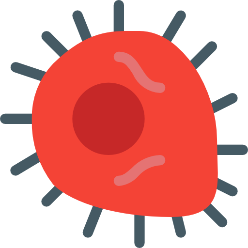 Bacteria Pixel Perfect Flat icon