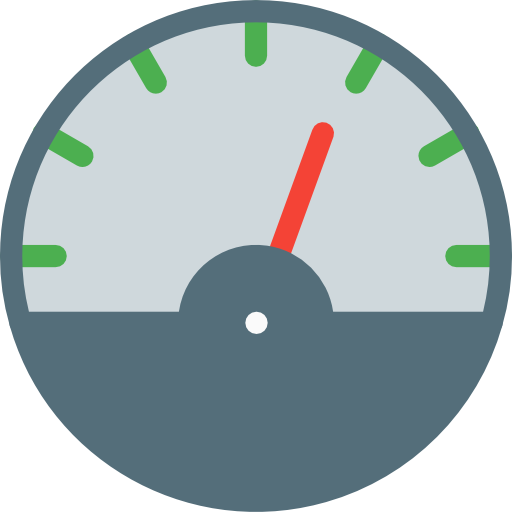 Speedometer Pixel Perfect Flat icon