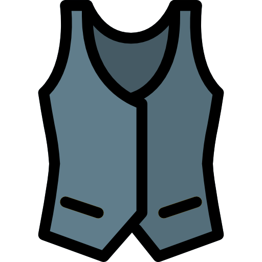 Vest Pixel Perfect Lineal Color icon