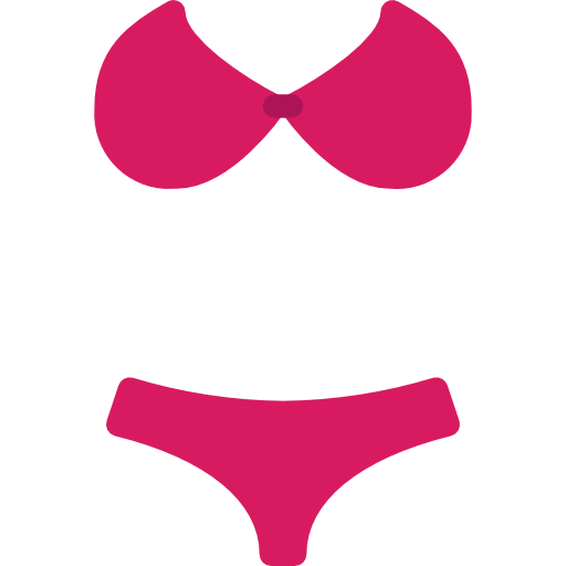 bikini Pixel Perfect Flat Ícone