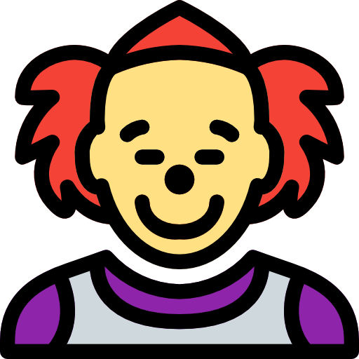 clown Pixel Perfect Lineal Color icona