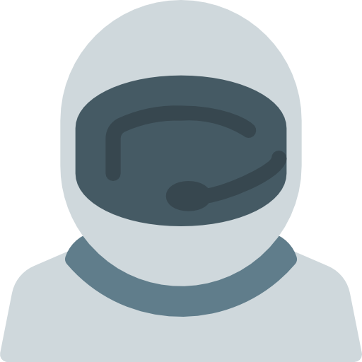 astronauta Pixel Perfect Flat icona