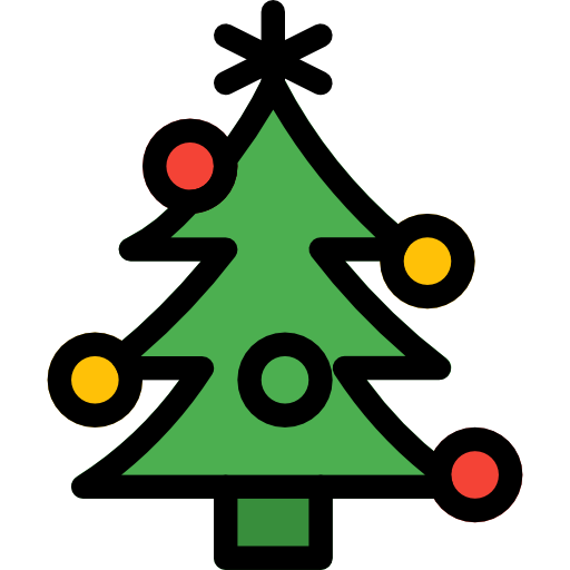 weihnachtsbaum Pixel Perfect Lineal Color icon