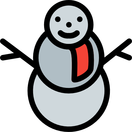bonhomme de neige Pixel Perfect Lineal Color Icône