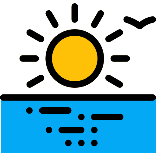 wschód słońca Pixel Perfect Lineal Color ikona