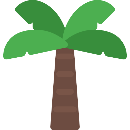 Palm tree Pixel Perfect Flat icon