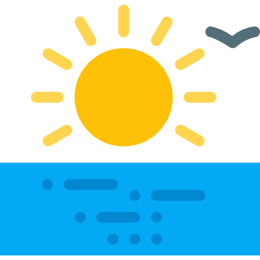 lever du soleil Pixel Perfect Flat Icône